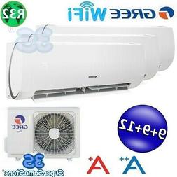 3S CLIMATIZZATORE TRIAL 3 SPLIT 9+9+12 BTU Wi-Fi GREE CONDIZ