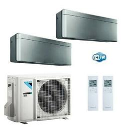 Condizionatore Daikin  Dual Stylish Argento WiFi 12+15  Clim