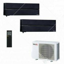 Condizionatore Mitsubishi Dual  Onyx Black 9+9 BTU R-410A WI