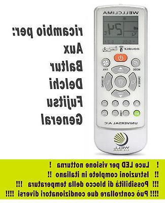 telecomando condizionatore aux baltur delchi fujitsu general