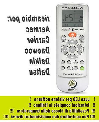 telecomando condizionatore climatizzatore aermec carrier dae