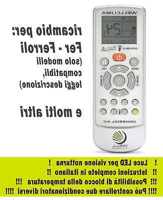 telecomando condizionatore climatizzatore fer ferroli invert