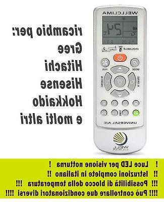 telecomando condizionatore gree hitachi hisense hokkaido cli