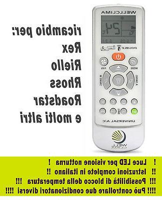 telecomando per condizionatore rhoss riello roadstar rex