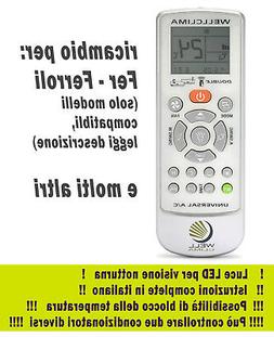 Telecomando condizionatore climatizzatore Fer Ferroli invert
