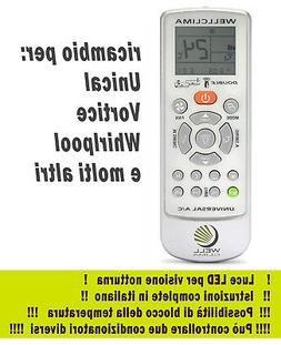 Telecomando condizionatore Whirlpool Unical Vortice climatiz